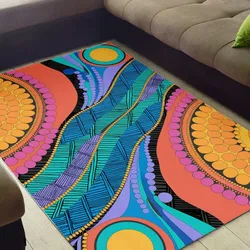 Aboriginal Rarrk Carpet Rug Waterhole Running Water