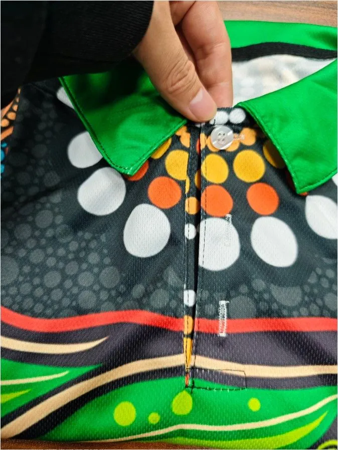 Aboriginal Dot Painting Men's Polo Shirt Hunter’s Journey