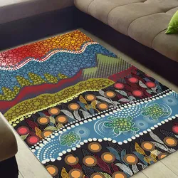 Aboriginal Urban Carpet Rug Turtle Symbol