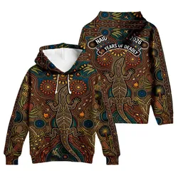 Aboriginal Dot Painting Hoodie NAIDOC 2026 Sunfire Goanna Zip Up Hoodie