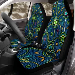 Aboriginal Dot Painting Car Seat Cover Circle Of Ancestors Blue