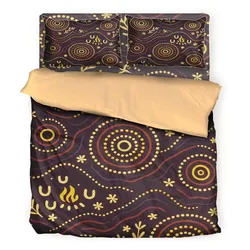 Aboriginal Dot Painting Bedding Set Seeds Of The Journey Pattern