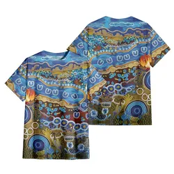 Aboriginal Urban T-Shirt Gathering Place Blue
