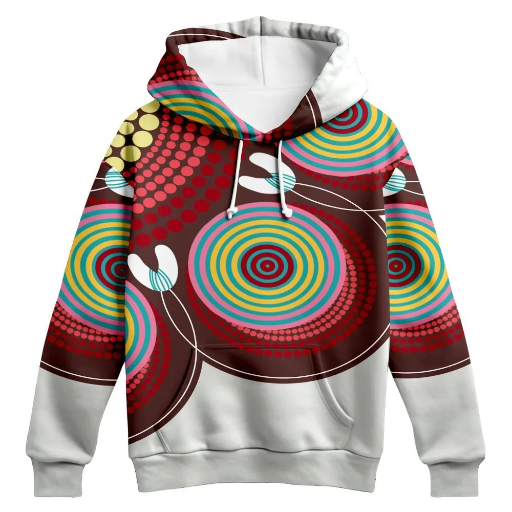 Aboriginal Dot Painting Hoodie Meeting Places Zip Up Hoodie