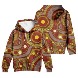 Aboriginal Dot Painting Hoodie Circles Of Connection Red Zip Up Hoodie