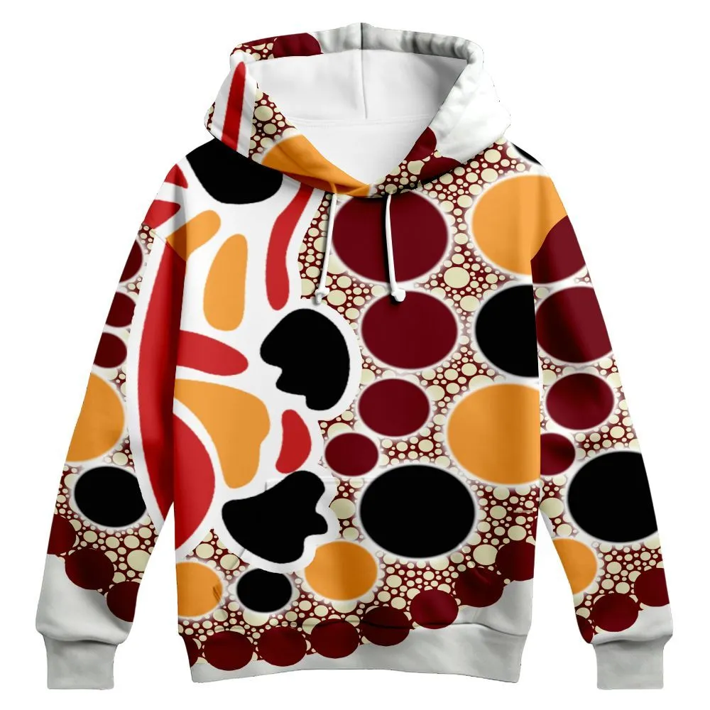 Aboriginal Dot Painting Hoodie Koala Red Zip Up Hoodie