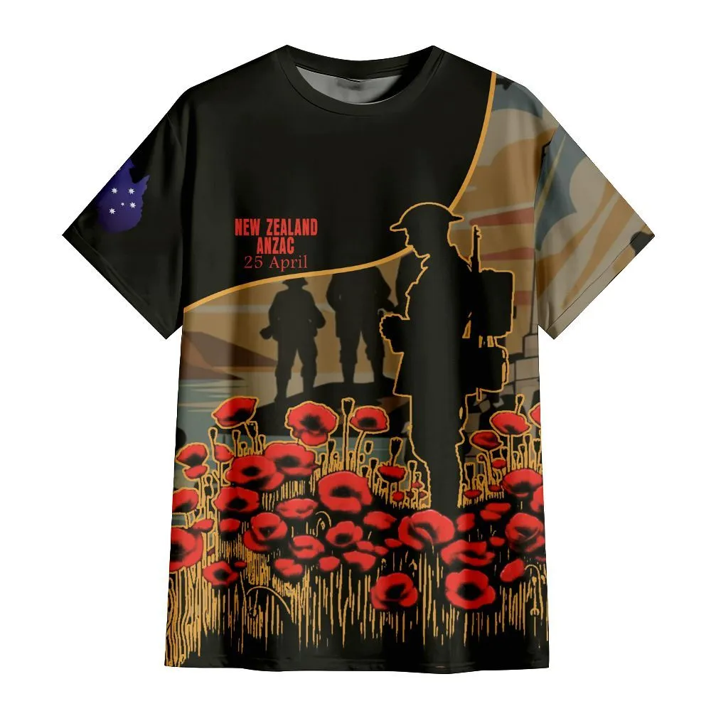 Lest We Forget T-Shirt New Zealand Remembrance 25 April