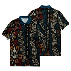Aboriginal Dot Painting Polo Shirt NAIDOC 2026 50 Years Of Deadly Wildflowers