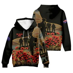 Lest We Forget Hoodie New Zealand Remembrance 25 April Zip Up Hoodie