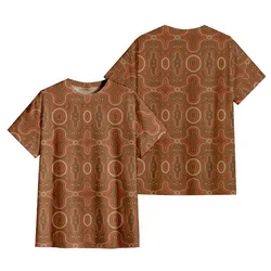 Aboriginal Dot Painting T-Shirt Red Earth Paths