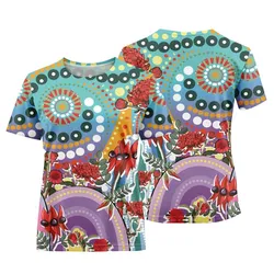 Aboriginal Urban Women T-Shirt Sturt’s Desert Pea And Waratah