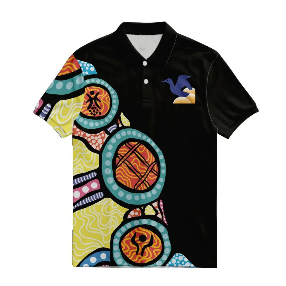 Aboriginal Dot Painting Polo Shirt Mawson Lakes Inspired Pattern