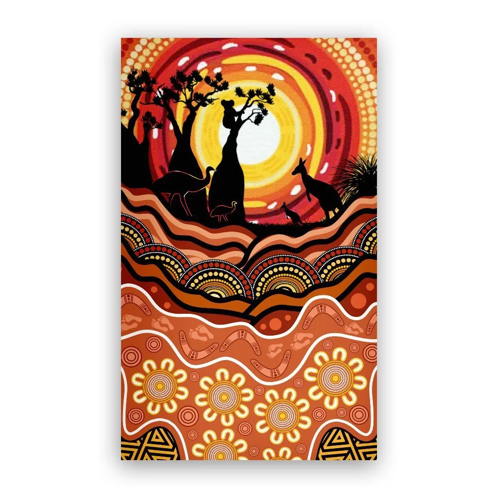 Aboriginal Urban Carpet Rug Hunting Animals