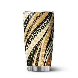 Aboriginal Dot Painting Tumbler Path Of Ancestors Sand