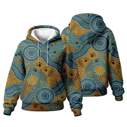 Aboriginal Dot Painting Women Hoodie Waterhole And Plants Zip Up Hoodie