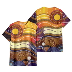 Aboriginal Dot Painting T-Shirt Ocean Journey Blue