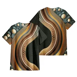 Aboriginal Dot Painting T-Shirt Golden Waterways
