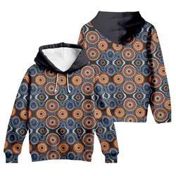 Aboriginal Dot Painting Hoodie Running Water Pattern Blue Rarrk Zip Up Hoodie