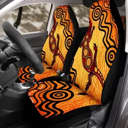 Aboriginal Rarrk Car Seat Cover Goanna Red Orange
