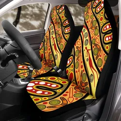 Aboriginal Dot Painting Car Seat Cover Hunting Journey Ochre