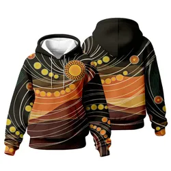 Aboriginal Dot Painting Women Hoodie Meeting Place Red Dark Brown Zip Up Hoodie