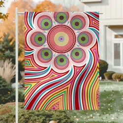 Aboriginal Urban Garden Flag Meeting Places Color Pastel