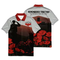 Lest We Forget Polo Shirt Lest We Forget Red Poppy