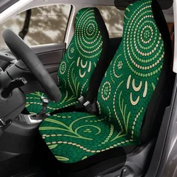 Aboriginal Dot Painting Car Seat Cover Plants Pattern Green