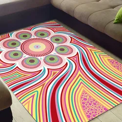 Aboriginal Urban Carpet Rug Meeting Places Color Pastel