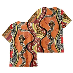 Aboriginal Dot Painting T-Shirt Snake