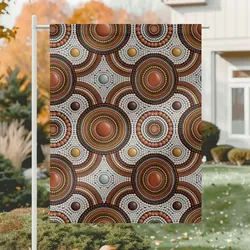 Aboriginal Dot Painting Garden Flag Campsite Pattern