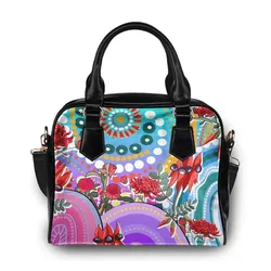 Aboriginal Urban Shoulder Handbag Sturt’s Desert Pea And Waratah