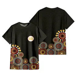 Aboriginal Dot Painting Custom Logo T-Shirt Campsite