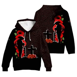 Lest We Forget Hoodie Aboriginal Soldiers Red Poppy Zip Up Hoodie