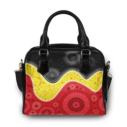 Aboriginal Dot Painting Shoulder Handbag Red Earth Hunt
