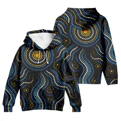 Aboriginal Dot Painting Hoodie Running Water Royal Blue Zip Up Hoodie