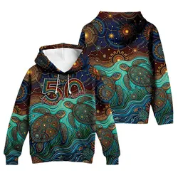Aboriginal Dot Painting Hoodie NAIDOC 2026 Green Sea Turtle Dot Artwork Zip Up Hoodie