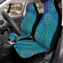 Aboriginal Dot Painting Car Seat Cover Flow Of The Sea Blue