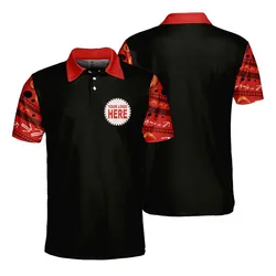 Aboriginal Dot Painting Custom Logo Men's Polo Shirt Boomerang Spear Red
