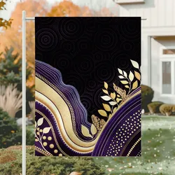 Aboriginal Dot Painting Garden Flag Running Waterhole Purple Urban
