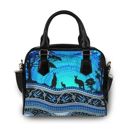 Aboriginal Urban Shoulder Handbag Songlines Of The Sky Blue