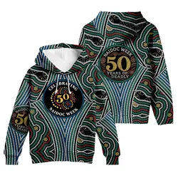 Aboriginal Dot Painting Hoodie 50 Years Of Deadly Zip Up Hoodie
