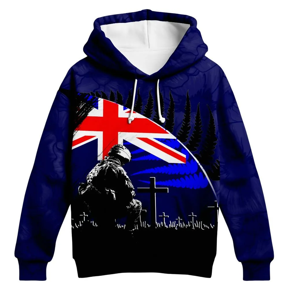 Lest We Forget Hoodie Soldier Memorial Silhouette Zip Up Hoodie
