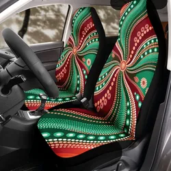 Aboriginal Dot Painting Car Seat Cover Running Waterhole Red Green