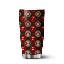 Aboriginal Dot Painting Tumbler Sacred Connections Red