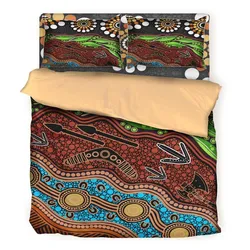 Aboriginal Dot Painting Bedding Set Hunter’s Journey