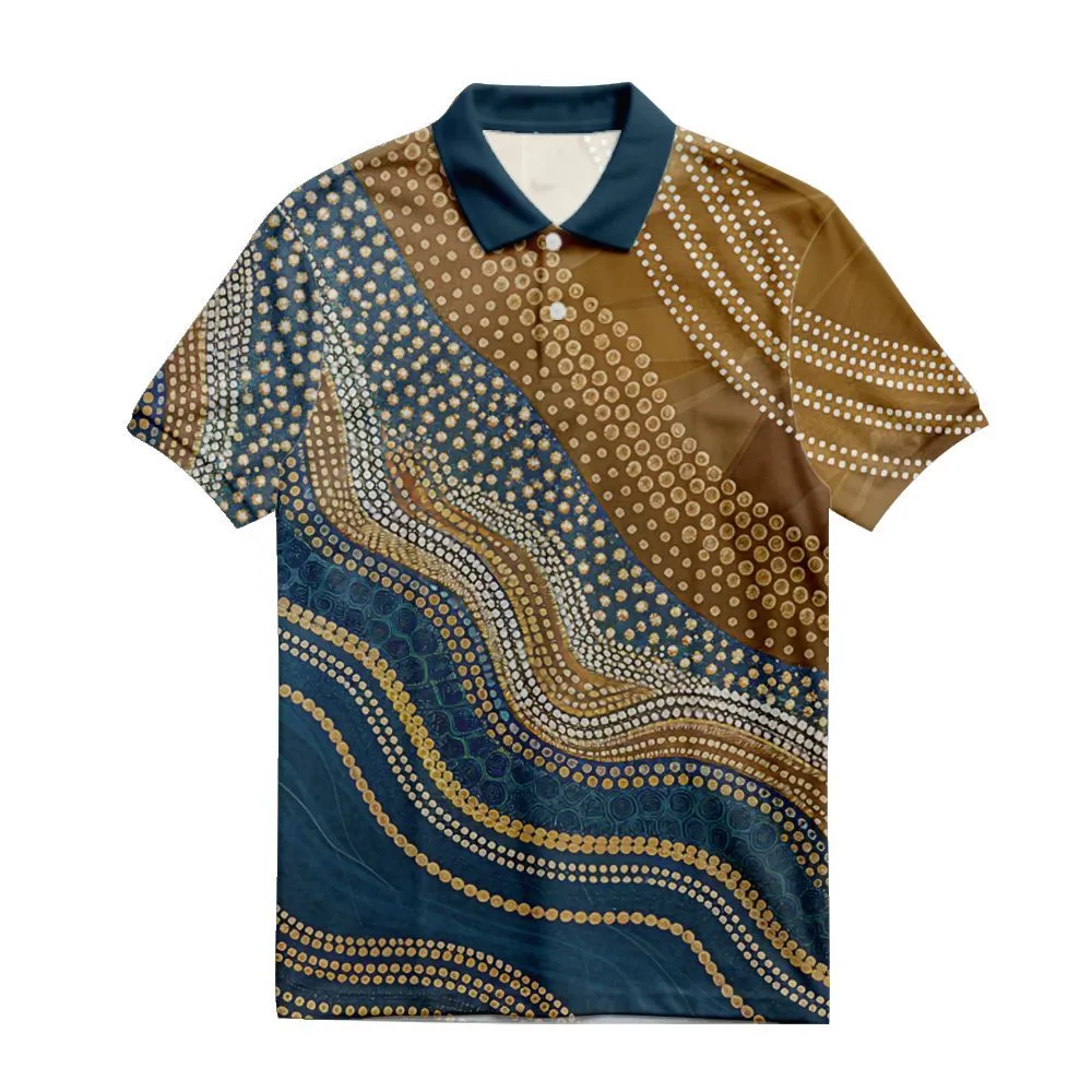 Aboriginal Urban Polo Shirt The Sea