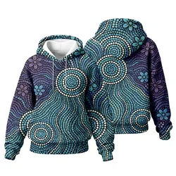 Aboriginal Dot Painting Women Hoodie Flow Of The Sea Blue Zip Up Hoodie