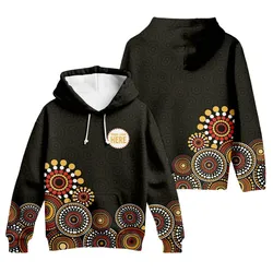 Aboriginal Dot Painting Custom Logo Hoodie Campsite Zip Up Hoodie