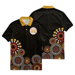 Aboriginal Dot Painting Custom Logo Polo Shirt Campsite